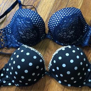 Lot of 2 VS push-up bras 36C Perfect condition